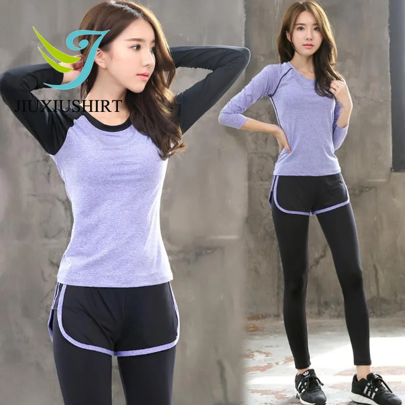 ① JIUXIUSHIRT Professional 2 шт. Набор Спорт Йога набор женщин сексуальный Фитнес Yoga Спортивный Кост ✔