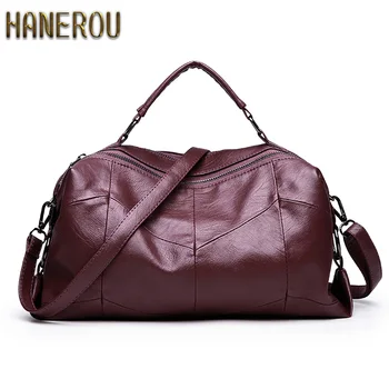 

Women Bag Luxury Brand Handbags Women Bags Designer PU Leather Tote Bag 2019 Ladies Autumn Boston Shoulder Bags Fashion Sac