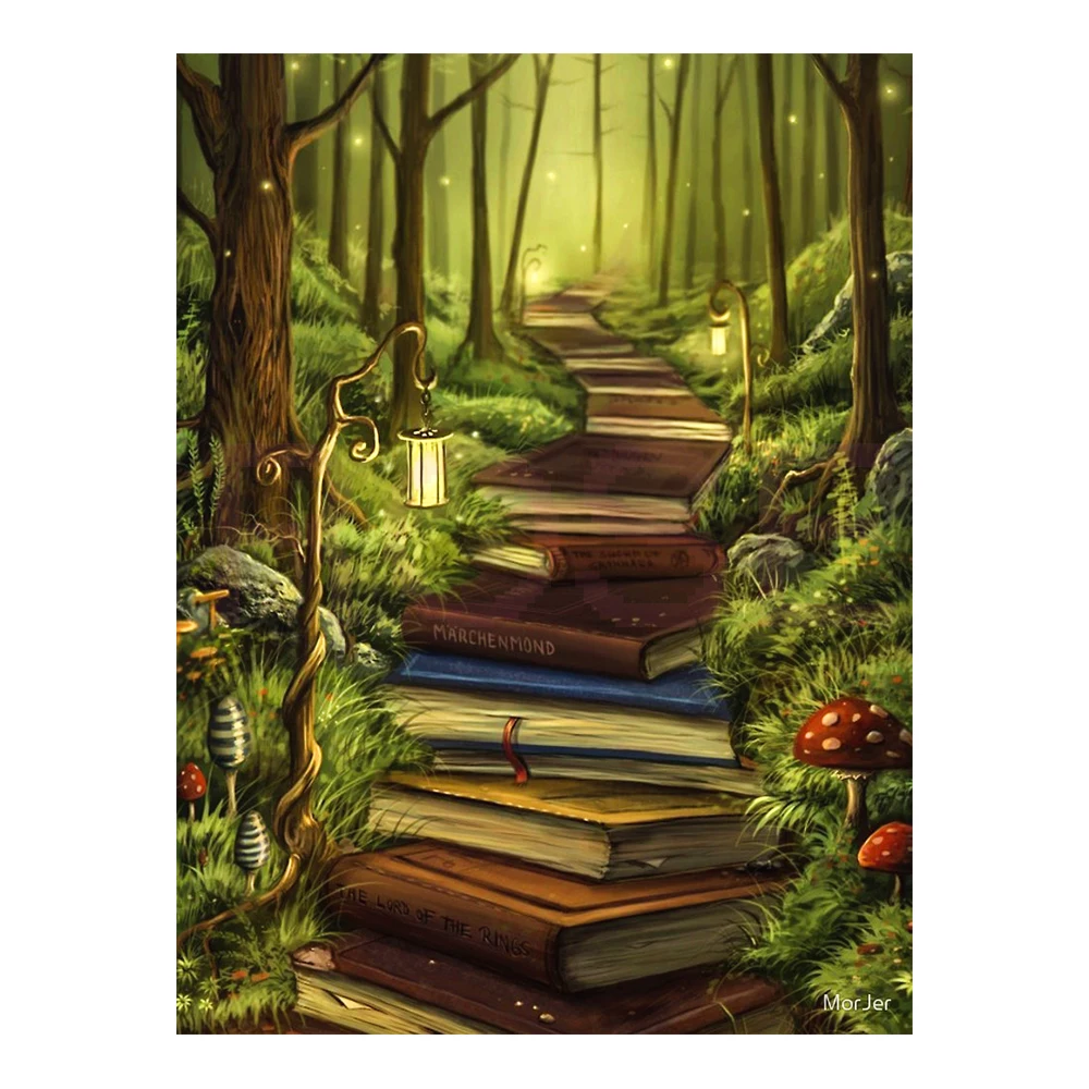 5d Diamond Painting landscape embroidery Fantasy forest Sale diamond Mosaic nature layout Full Square Drill F457 | Дом и сад