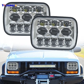 

YOOERGOO 5X7 inch 69W h4 LED Replacement for Sealed Beam 7x6 inch headlamp for Jeep Cherokee XJ TJ MJ truck FLD 50 60 70 80