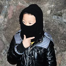 Зимняя Детская уличная спортивная утолщенная теплая ветрозащитная шапка для детей от 3 до 9 лет, детская Лыжная альпинистская Теплая Флисовая шапка, маска