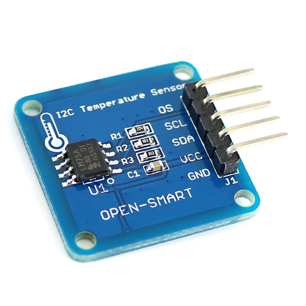 LM75 Temperature Sensor High Accuracy LM75A Module Board Compatible for Arduino development board touch sensor module