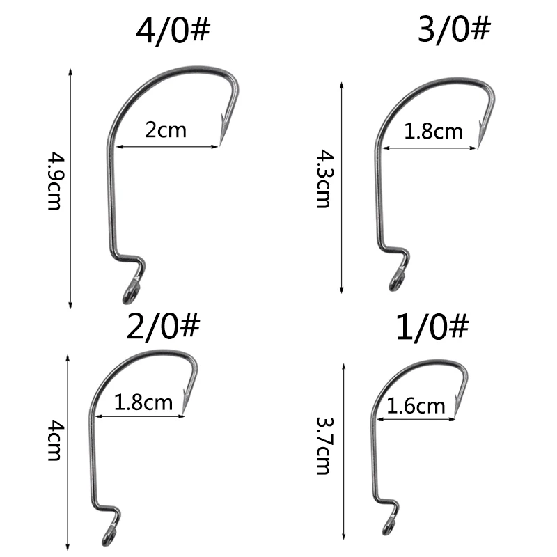 10 шт./лот, рыболовные мягкие крючки для Червяков, Высокоуглеродистая сталь, широкий супер замок, рыболовные крючки, приманка, мягкие крючки, 6#-4/0#, рыболовные снасти