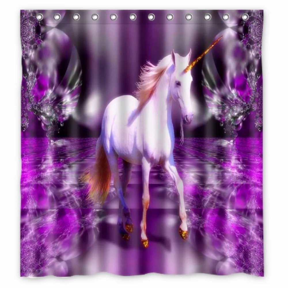 Vixm Purple Shower Curtains Unicorn Backgrounds For Fabric Fabric