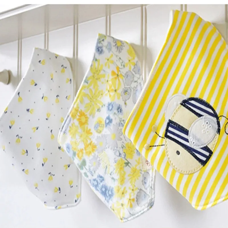 

2017 baby bibs 3pc/lot 100% cotton bandana bibs baby clothing girls towel bandanas baby clothing B6D985R