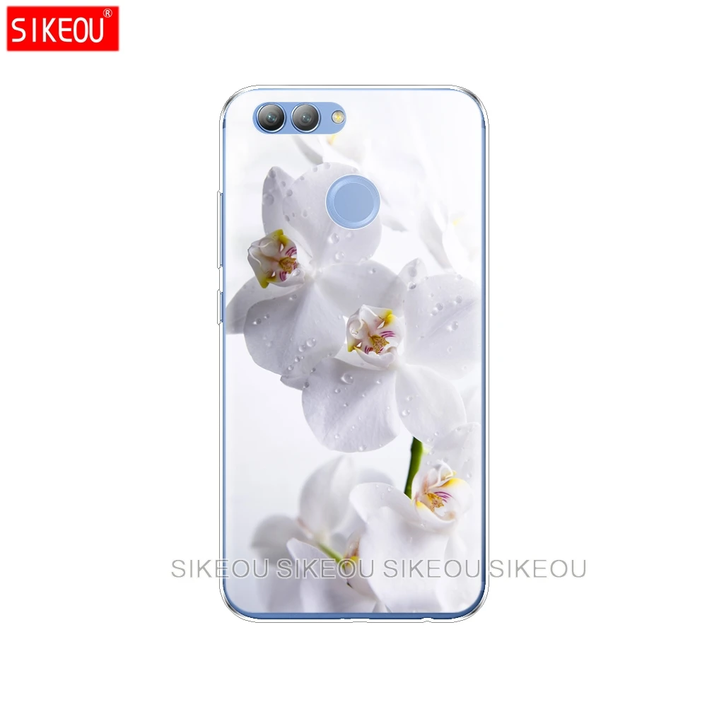 Силиконовый чехол для телефона huawei Y3 Y6 Y5 2 II 2017 nova 3e 2s LITE plus с цветами