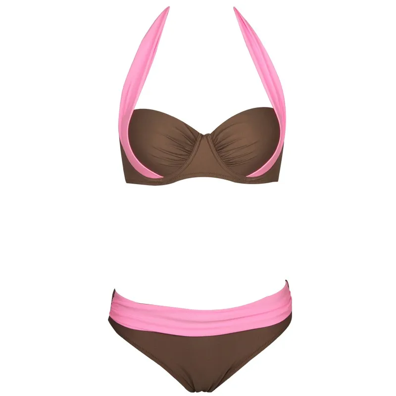 2016-New-Sexy-Bikinis-Women-Swimsuit-High-Waisted-Bathing-Suits-Swim-Halter-Top-Push-Up-Bikini (2)