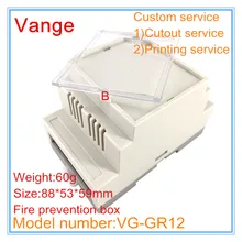 2 шт./лот противопожарный материал впрыска коробка корпус из АБС-пластика Корпус diy 88*53*59 мм для промышленного устройства управления