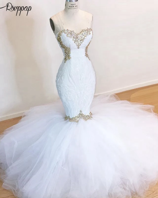 

Long Elegant Trumpet Prom Dresses 2020 Sexy Mermaid Sweetheart Beaded Crystals African Black Girl White Sequin Girl Prom Dress