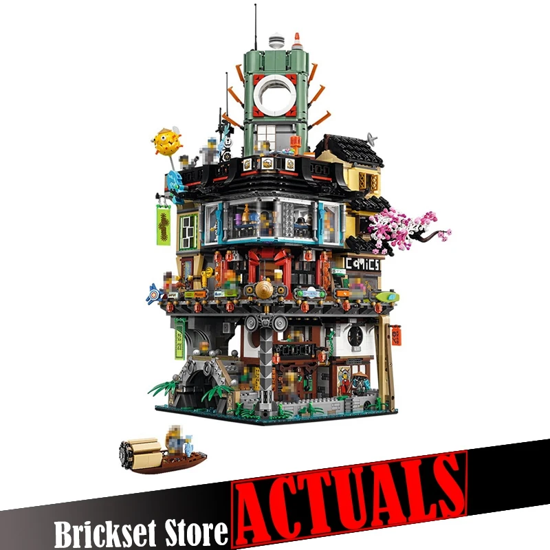 

Ninja City Lepin 06066 4953pcs The Movie JAY KAI LLOYD GARMADON Modular Building Blocks Bricks DIY Toys Compatible with 70620