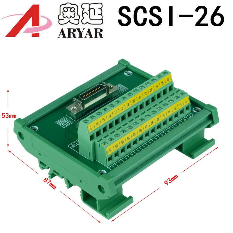 Servo SCSI 26 модуль 26-контактный полушаг/0,0" D-SUB Женская коммутационная плата, DSUB, SCSI26 коммутационная плата с кабелем