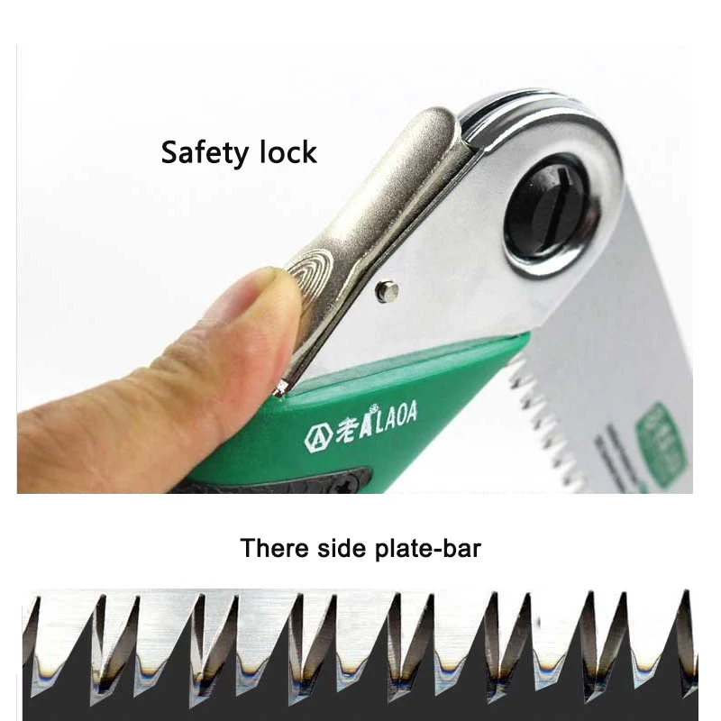 LAOA SK5 Alloy Steel Portable Folding Saw with Plastic Case for Pruning and Gardening