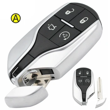 Keyforkess per Maserati Ghibli Quattroporte FCC ID: M3N-7393490 di Ricambio 4 Pulsante Smart Chiave A Distanza Dell'automobile Borsette Caso Fob - KEYECU per Maserati Ghibli Quattroporte FCC ID M3N 7393490 di Ricambio 4 Pulsante Smart Chiave