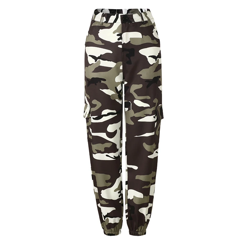 New Vintage Fashion Camo Plus Size Pants Women Casual