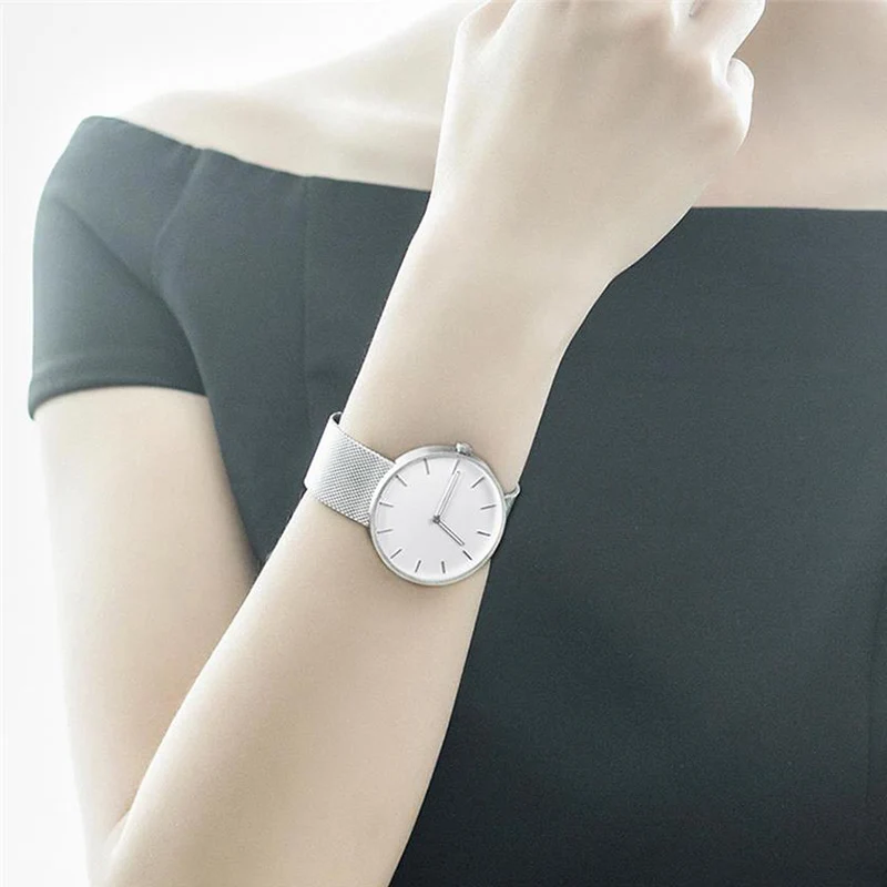 Xiaomi TwentySeventeen, кварцевые наручные часы из нержавеющей стали для мужчин и женщин, водонепроницаемые часы со стальным ремешком, браслет, 3 АТМ, модные часы 2