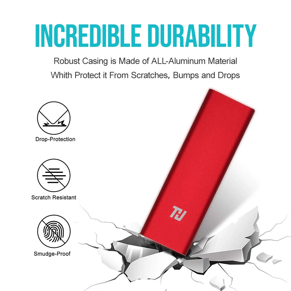  THU Mini 128 GB 256 GB 512 GB Tragbare SSD Externe HD Solid State Drive SSD USB3.0 400 MB/s für PC 
