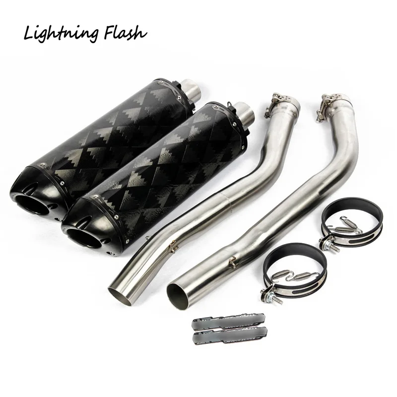For 06-16 Kawasaki ZZR 1400 Stainless Steel Front Link Pipe + 490 mm Exhaust Tail Pipe Motorcycle Exhaust System Whole Set Tips For 06-16 Kawasaki ZZR 1400 Stainless Steel Front Link Pipe + 490 mm Exhaust Tail Pipe Motorcycle Exhaust System Whole Set Tips