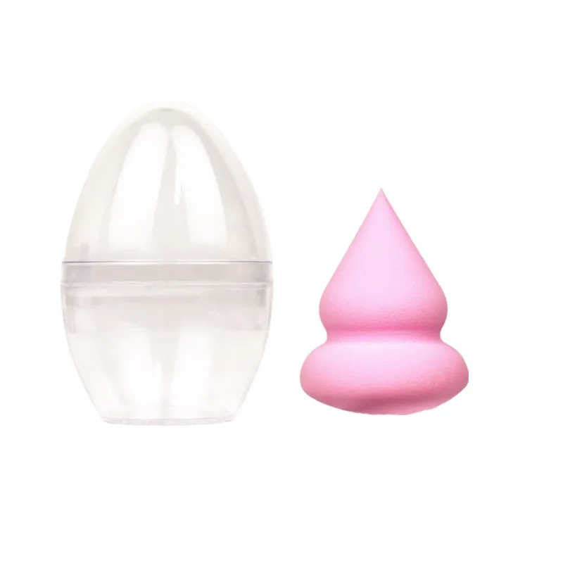 pink with PE bag 1 шт. в мешке кисть для нанесения маски смешивание губок основа для макияжа лица Puff косметическая пудра гладкая нелатекс BB спонжи для макияжа инструмент - Цвет: pink with PE bag