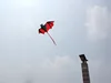 High quality 1.8 m Red Bat Power Kite  With  Kite Handle And Line Good Flying 6