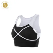 Skimming спортивный укороченный топ с открытый бюстгальтер Женская Йога бег поезд эластичная стрейч безрукавка, жилет со встроенными подушечками чашки