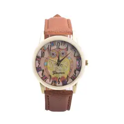 Zerotime #501 2019 Новая мода наручные часы Ретро Сова Дизайн Кожаный ремешок аналог, кварцевый сплав роскошные Бесплатная доставка