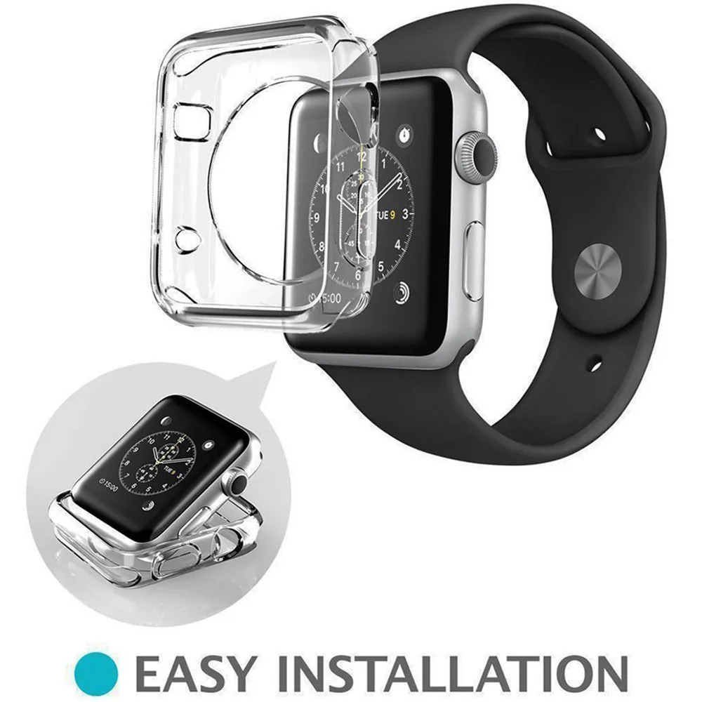

Ultra-thin Silicone TPU Watch Protector Case for iWatch 38mm 42mm Cover Skin Shell for Apple Watch Series 1 2 3 Accessories