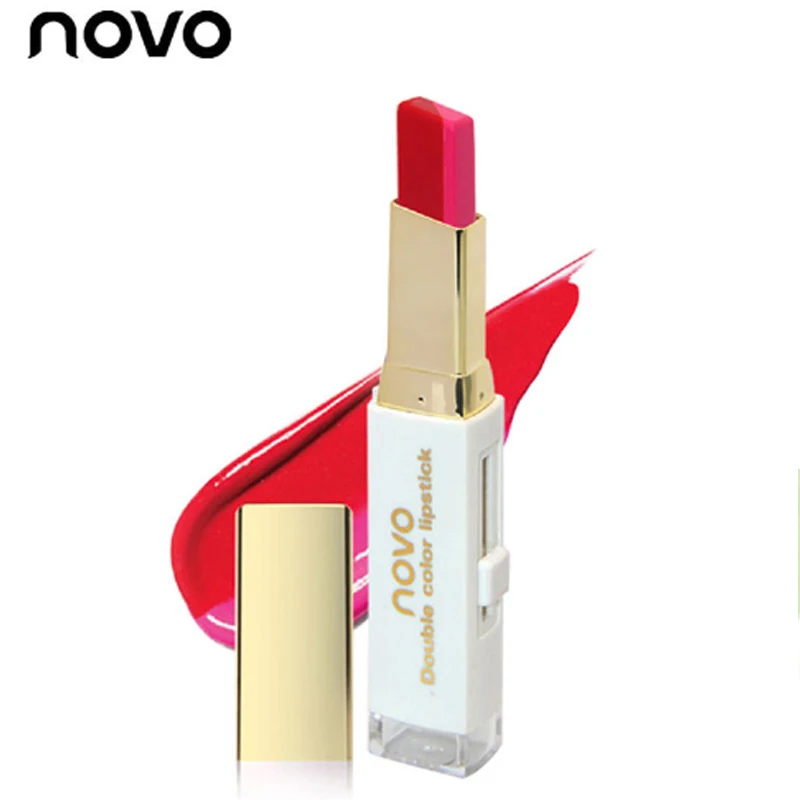 

NOVO brand Two Tone Lip Bar Double Color Korean Style Bite Matte Lipstick Make up Cosmetics Balm Gradient color Lip Stick Pen