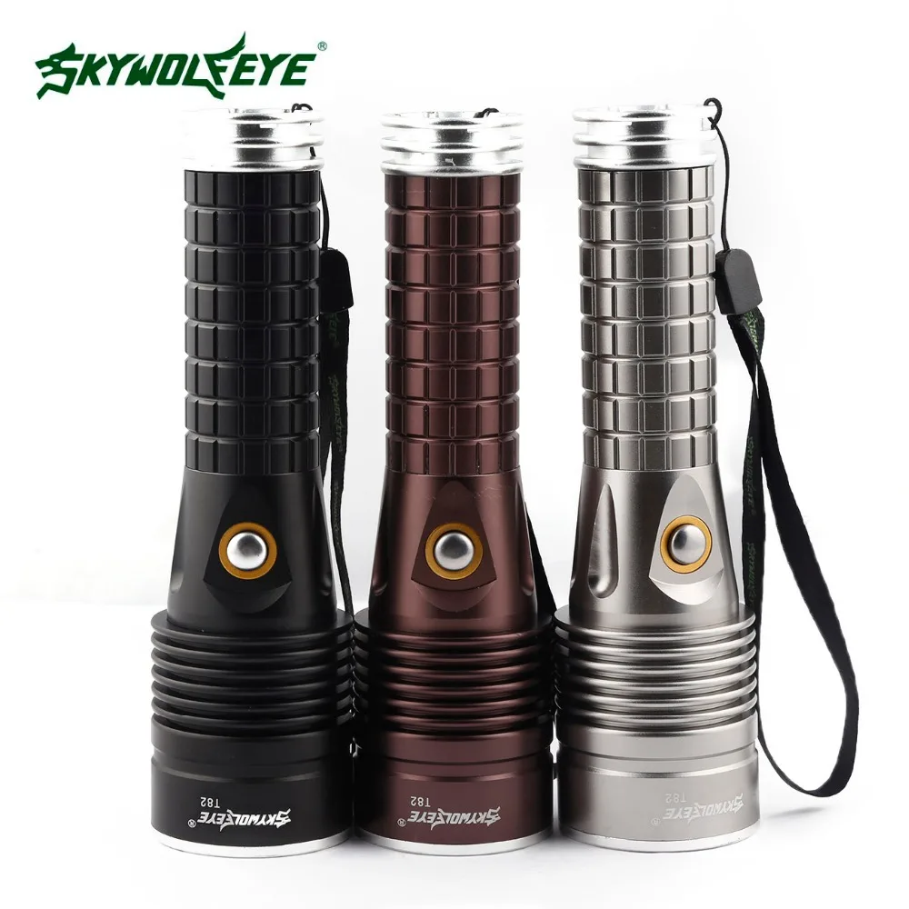 

SKYWOLFEYE T82 LED fishing flashlight T6 LED super torch