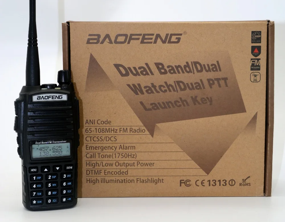 

BaoFeng UV-82HK Walkie Talkie 128CH 8W CB VHF UHF Dual band Dual PPT Radio UV-82 Series Transceiver Radio Same as UV-82HX