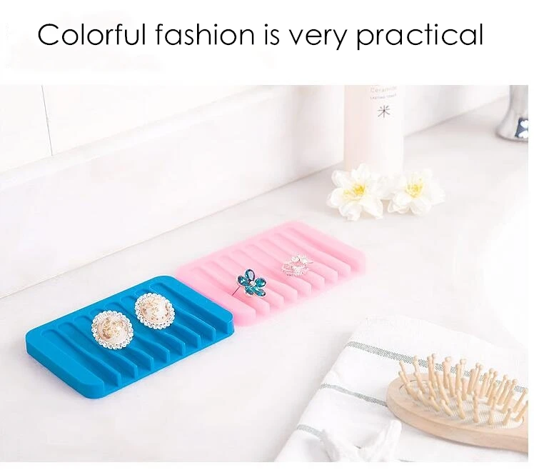 CTREE Многоцветный силиконовый гибкий мыльница для хранения пластина с мыльницей сушка на подносе креативный банный инструмент Аксессуары для ванной комнаты C40