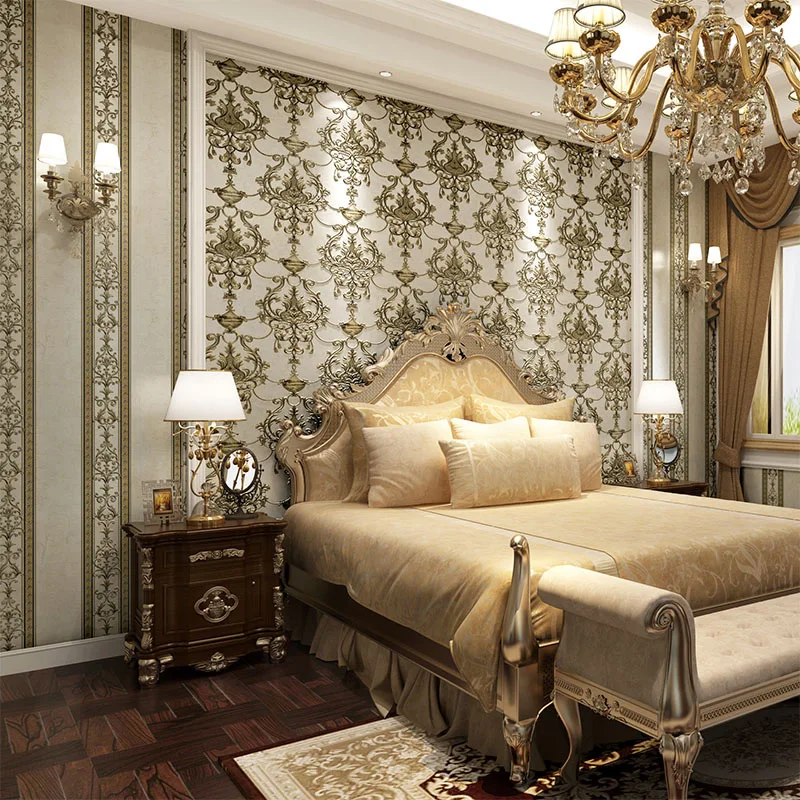 European Style Damask Wallpaper For Walls 3 D Embossed Luxury Wall Paper Rolls For Bedroom Living Room Sofa TV Background Decor European Style Damask Wallpaper For Walls 3 D Embossed Luxury Wall Paper Rolls For Bedroom Living Room Sofa TV Background Decor