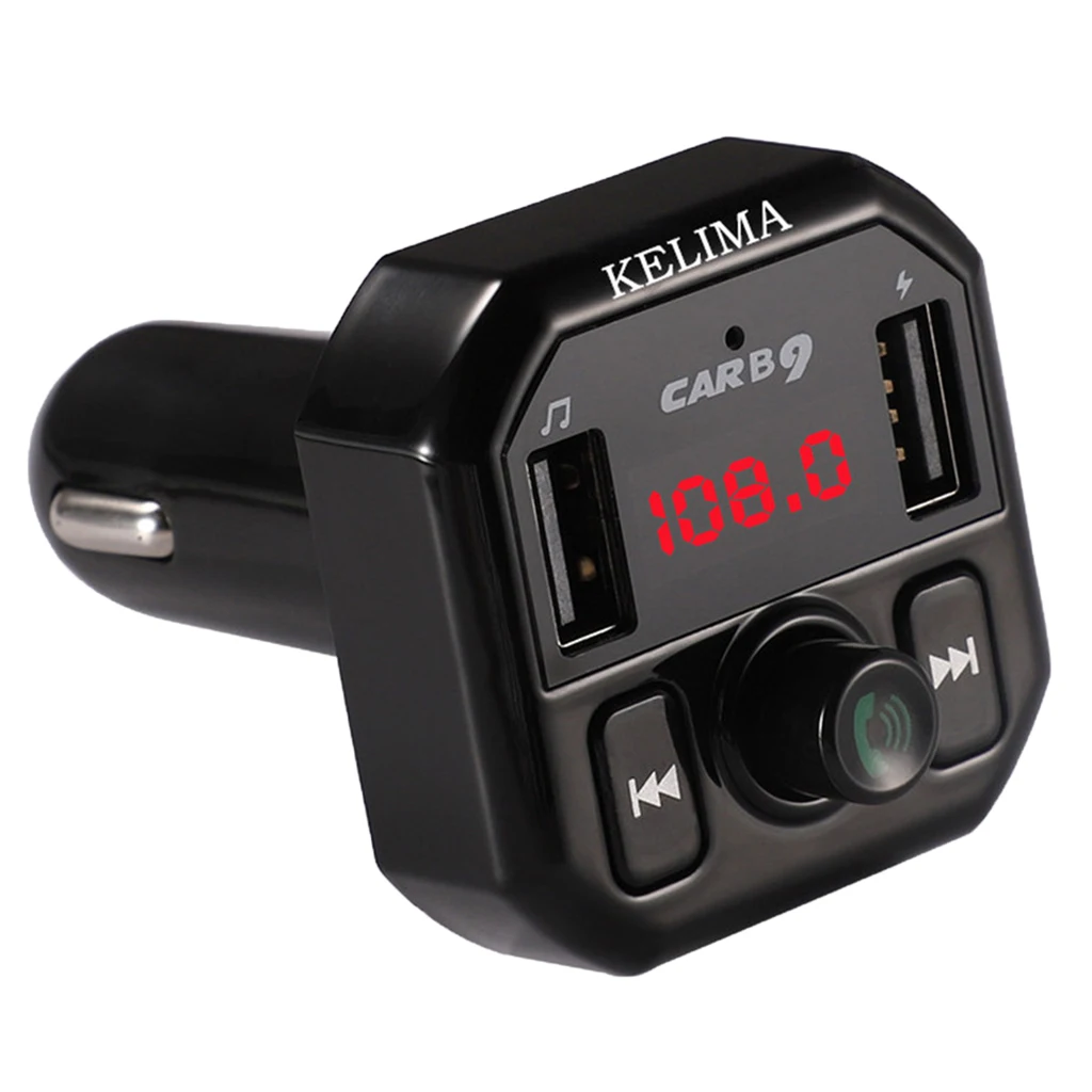 

MagiDeal Bluetooth Car Kit FM Transmitter Handsfree Dual USB Charging Ports