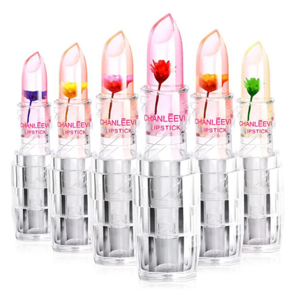 Lip Care 6 Color Lip plumper Long Lasting Lip Balm Magic Jelly Flower Color Changing Lipstick Makeup Moisturizer Lip Gloss TSLM2