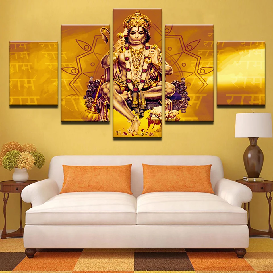India Monkey Lord Hanuman Shri Ram Paintings