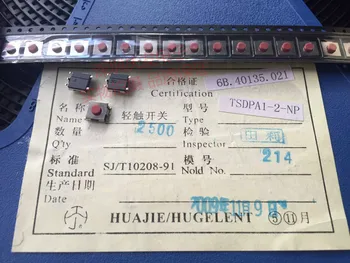 

Taiwan TSDPA1-2-NP 6*6*3.1 switch Touch Switch Red LCD Monitor Micro Motion Patch
