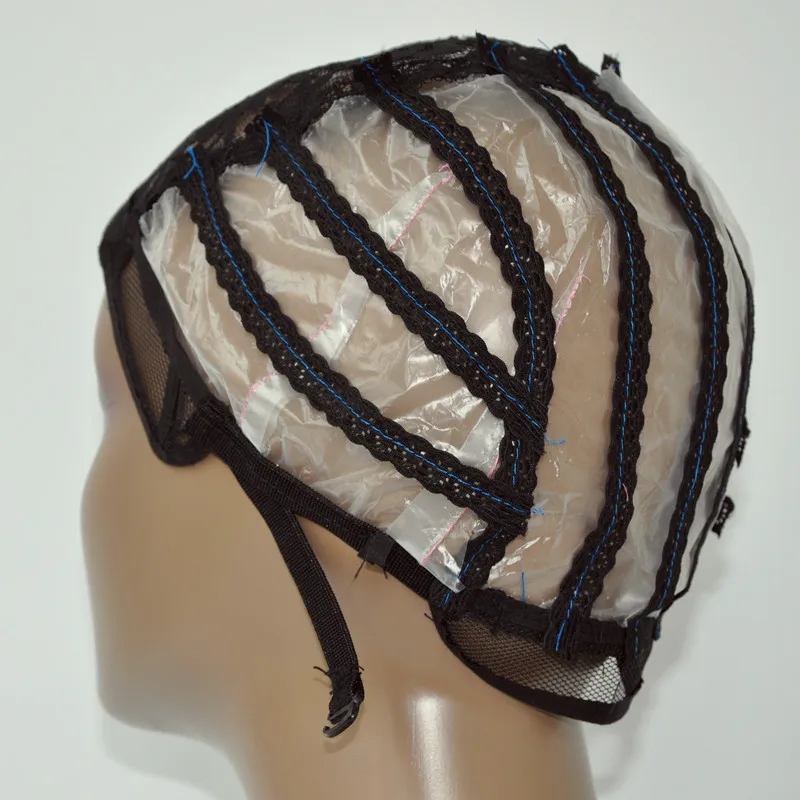 5 шт./лот черный парик крышка s для изготовления париков ткачество крышка с регулируемым ремешком