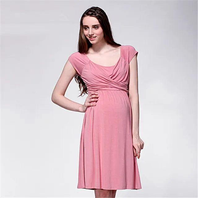 WEONEWORLD nueva moda 2018 vestidos de maternidad Casual algodón rosa ropa de embarazo verano vestido ropa para mujeres embarazadas|clothes pregnant|fashion pregnancy clothespregnancy clothes - AliExpress