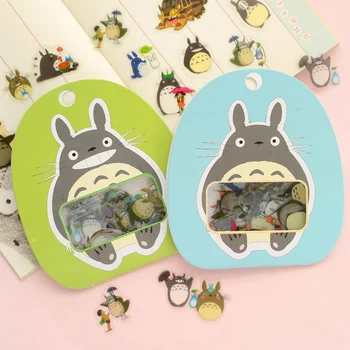 

60pcs/pack Cute Kawaii Totoro DIY PVC Clear Decorative Stickers Diary Album Stick Label Decor Paper Adhensive Decor