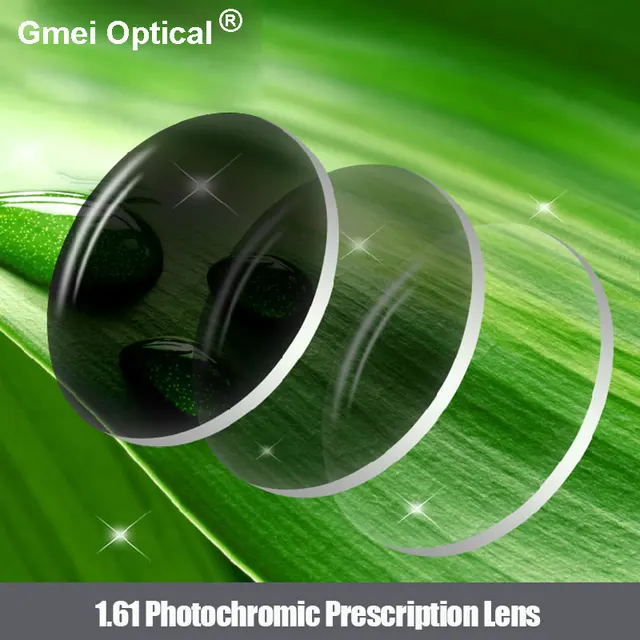  - 1.61 Photochromic Single Vision Prescription Optical Spectacles Lenses with Fast Color Change Performance