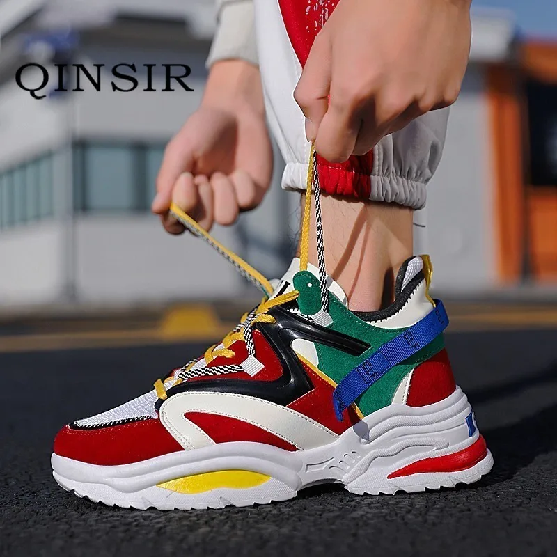

High Top Running Sport Shoes Spring Autumn Newest Breathable Men Sneakers Comfortable Lace-up Jogging Walking Athletic Footwear