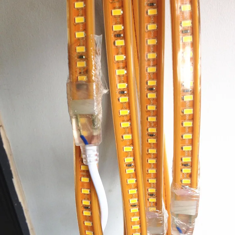Светодиодная лента 120led s/m 220V 5630 SMD водонепроницаемая гибкая светодиодная 1m 5m 10m 5730