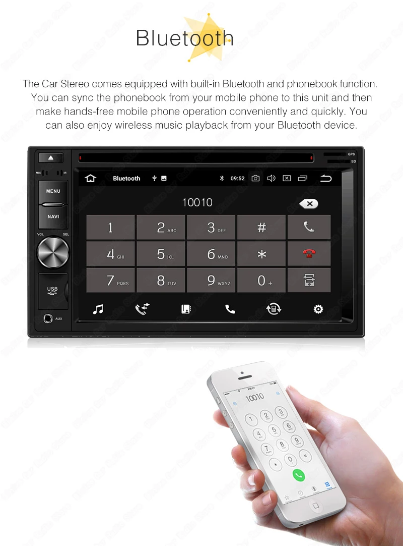 Discount Universal 6.2" Android 9.0 2Din Car Multimedia 2G RAM Auto Radio DVD CD  MP5 VideoPlayer GPS Stereo 4G WiFi 2 Double Din 47 5