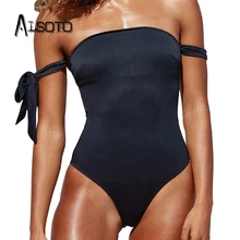 Alsoto летнее сексуальный купальник женский купальник сплошной цвет купальники сплошной бандажный купальный костюм женский пляжный Бразильский бикини