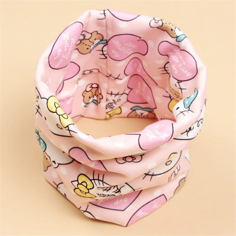 Теплый детский шарф с воротником из плюша, осенне-зимний хлопчатобумажный шарф для девочек, детский шарф с круглым кольцом для мальчиков, детское ожерелье аксессуар - Цвет: 33