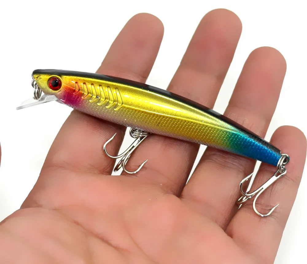 

Big Sale 8pcs Laser Minnow Lure Hard Plastic Fishing Wobbler Tackle Artificial Swimbait Japan Hard Bait Pesca Hook 9.3cm 10.4g