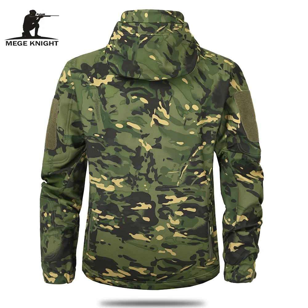 Kaufen Mege Marke Kleidung Herbst männer Military Camouflage Fleece Jacke Armee Taktische Kleidung Multicam Männlichen Camouflage Windjacken