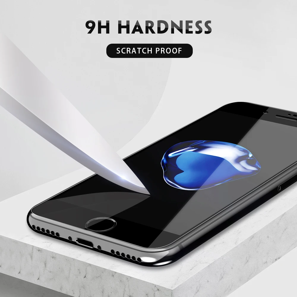 Защитное стекло 10D закаленное 9H для iPhone 6 6s 7 8 Plus X полная защита экрана XR XS