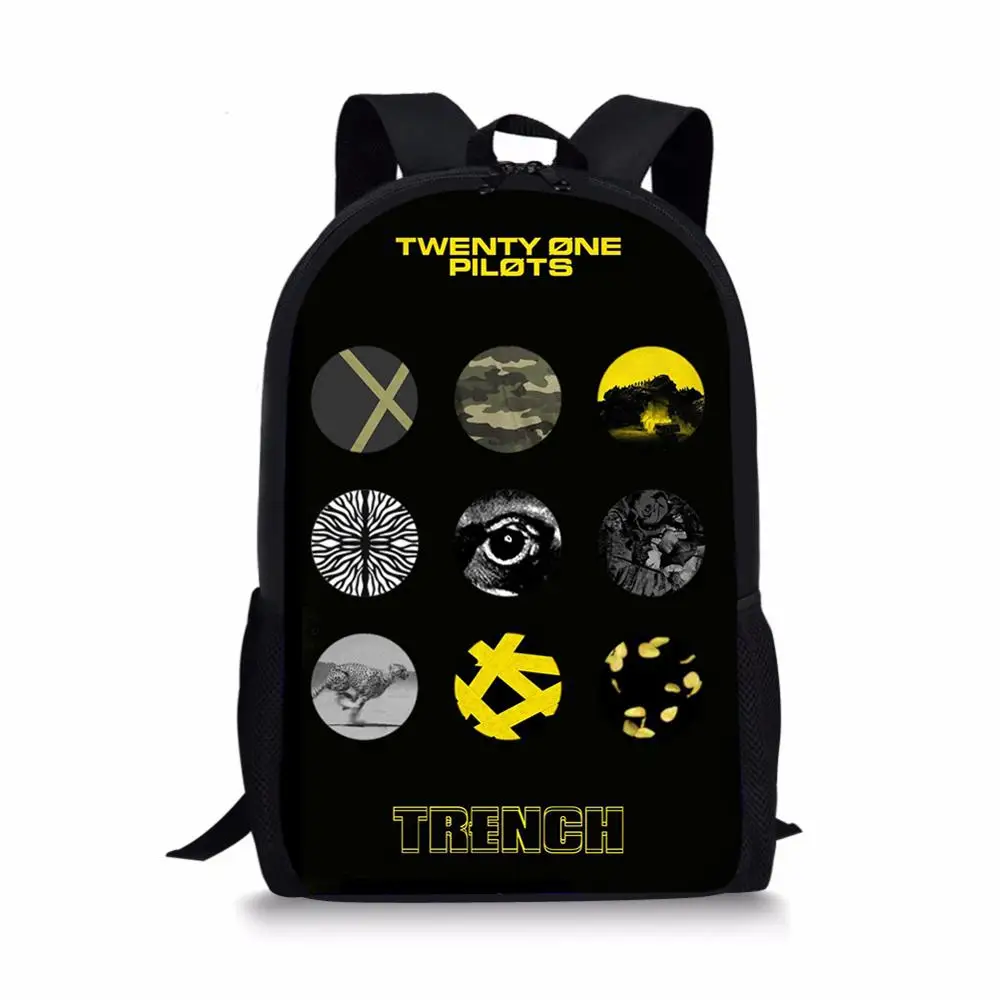 ThiKin Twenty One Pilots, школьные сумки для мужчин, wo, Мужская Дорожная сумка на плечо, студенческий рюкзак, рюкзаки для мальчиков, Подростковая сумка для ноутбука, Mochila - Цвет: As picture