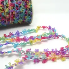 2 ярдов Красный тканые Rococo отделкой из ленты шифон ленты | декоративные цветочные ленты | скрап материалы | Костюмы | декор