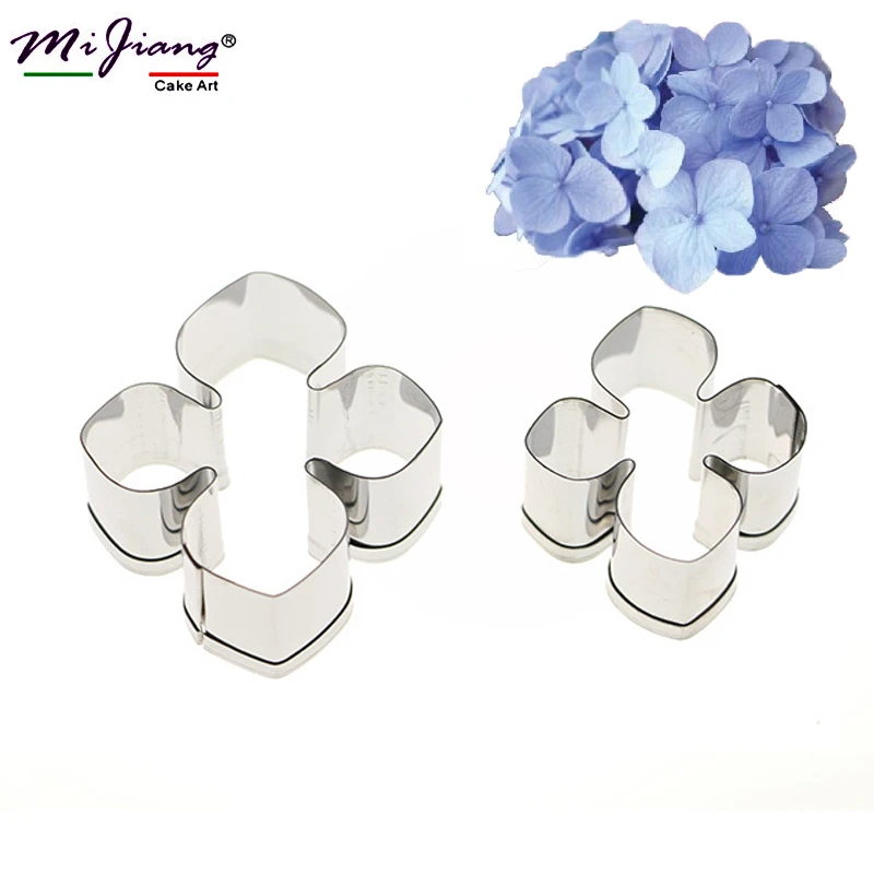 

2PCS 2016 Hydrangea Petals Cookie Cutter Stainless Steel Fondant Mould Wedding Cake Decorations DIY Pastry Tool Baking Mold A368